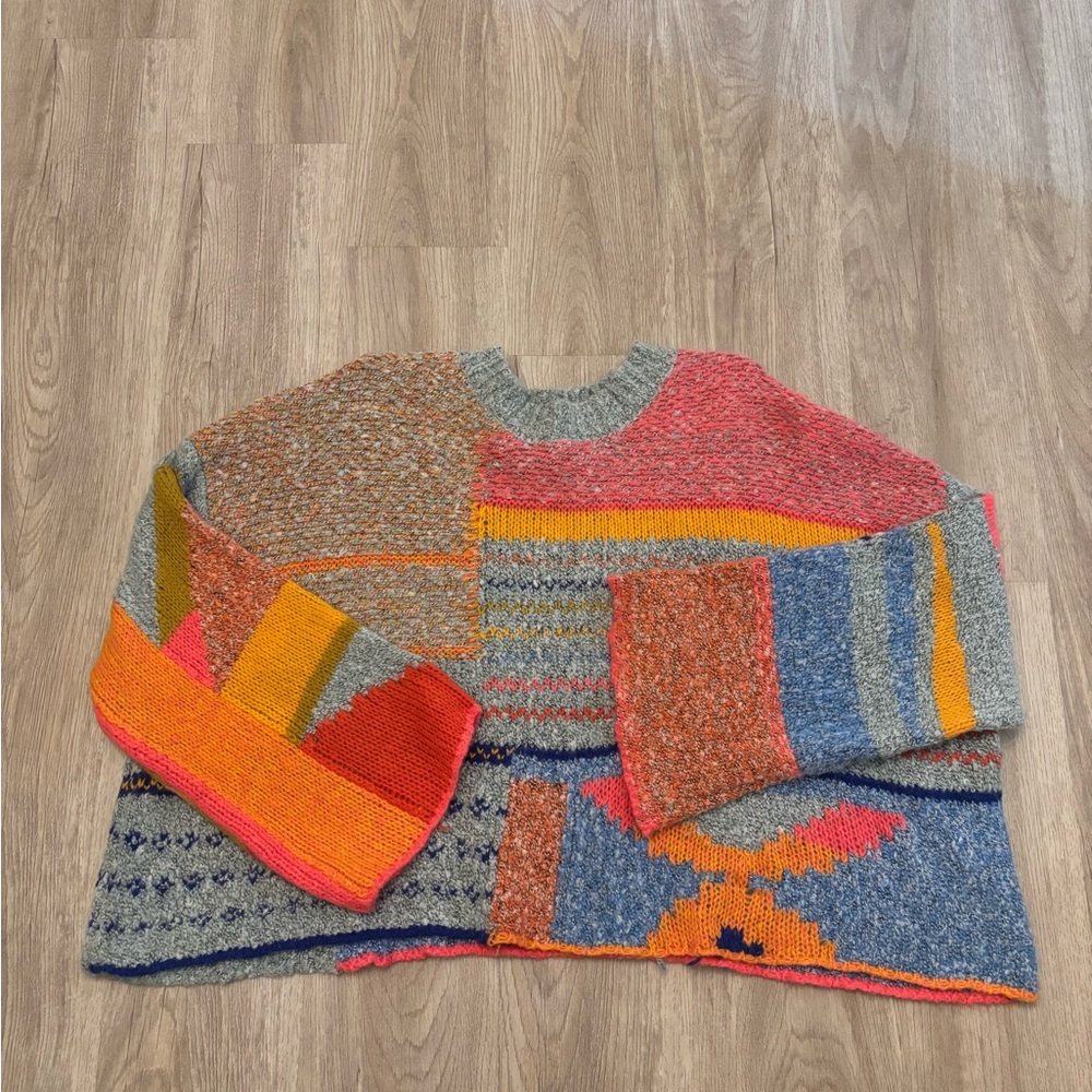 Sincerely Jules Multicolor Patchwork Sweater